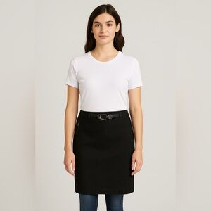 Ralph Lauren black a-line skirt with bit buckle